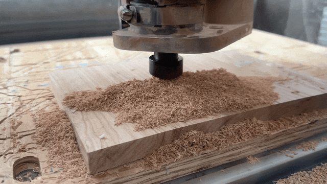 cnc cutting the cheese board